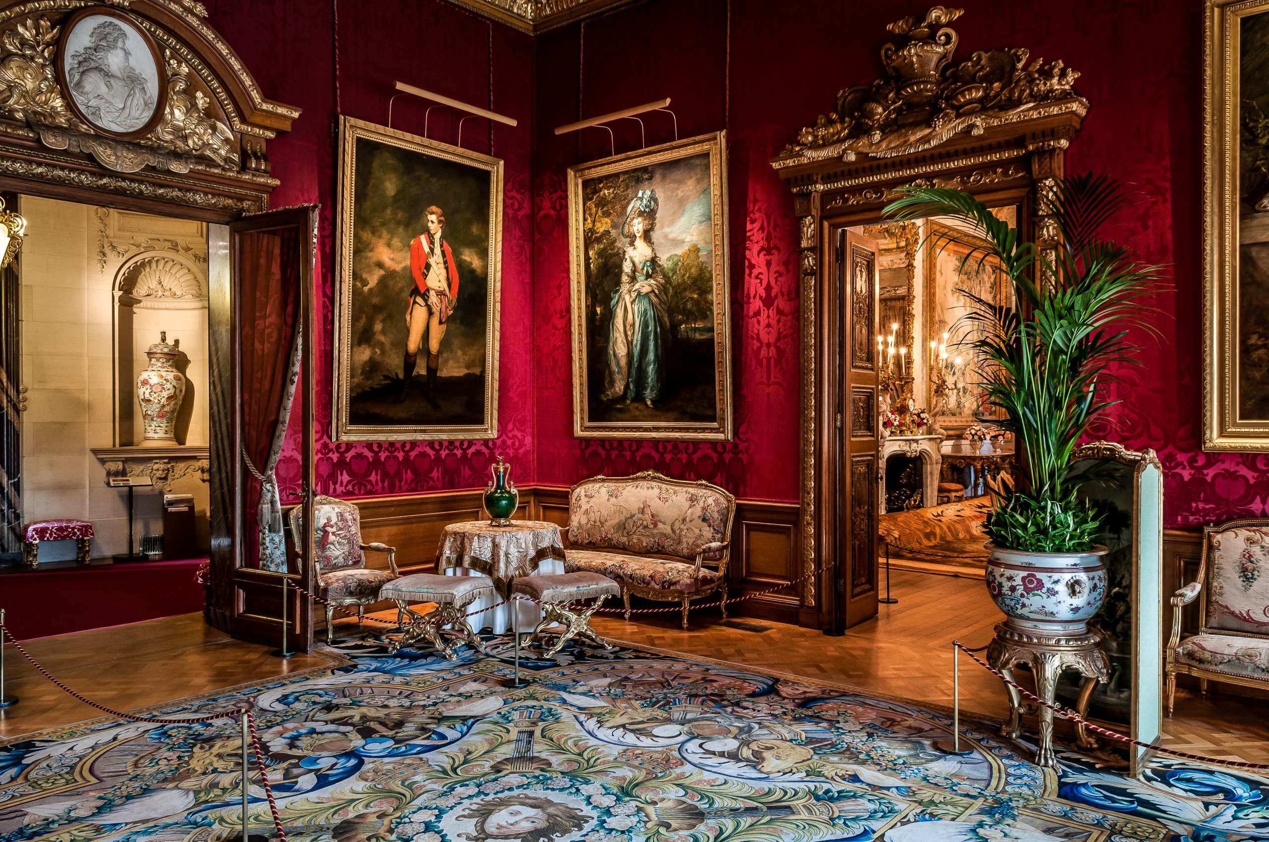 The Red Drawing Room, Waddesdon Manor. Photo Mike Fear © The National Trust, Waddesdon Manor
